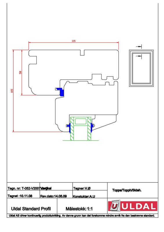 Vindu Toppsving 1090 x 590 2-lags glass