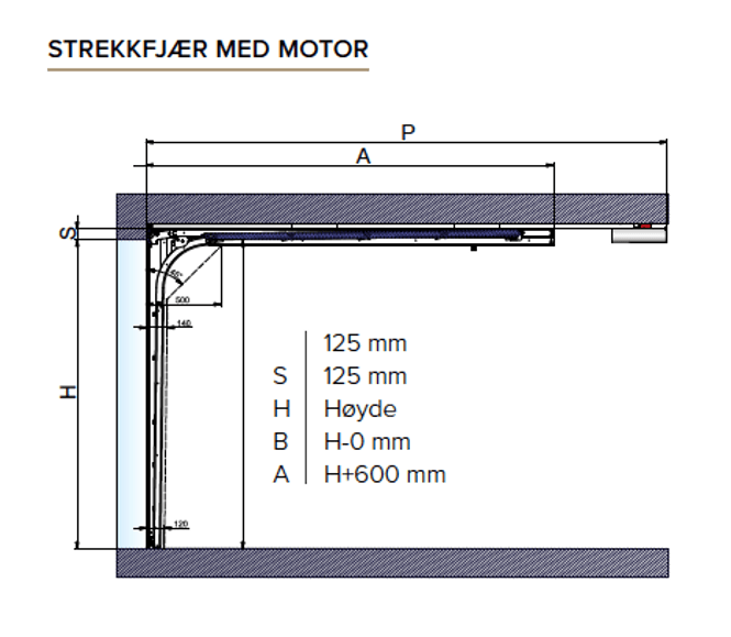 Hovedbilde Garasjeport RF Slett – 425 cm bredde, RAL ...