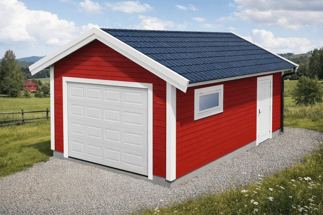 Hovedbilde Enkelgarasje 3,6 x 6,0 meter med 22 graders ...