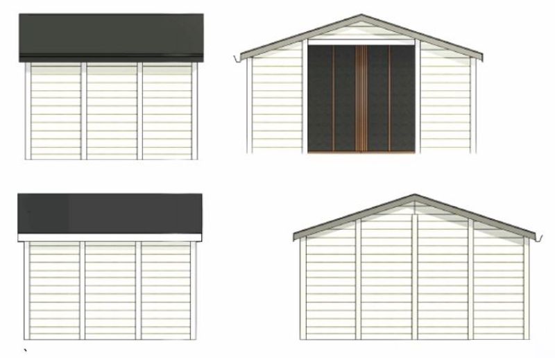 Bod 4x3m med saltak, byggesett