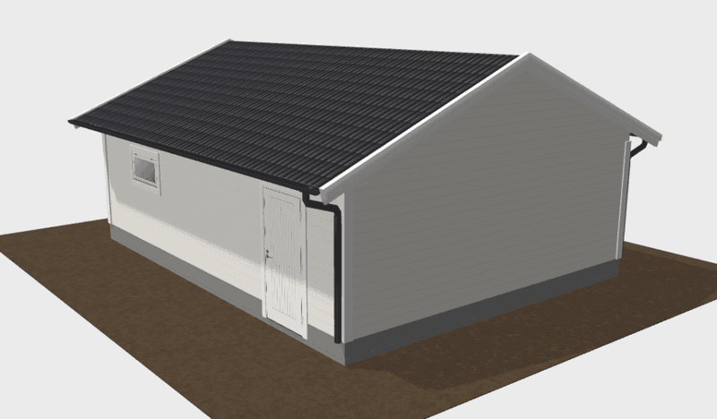 Dobbelgarasje 6,2 × 7,8 m – 22° saltak, ferdige elementer